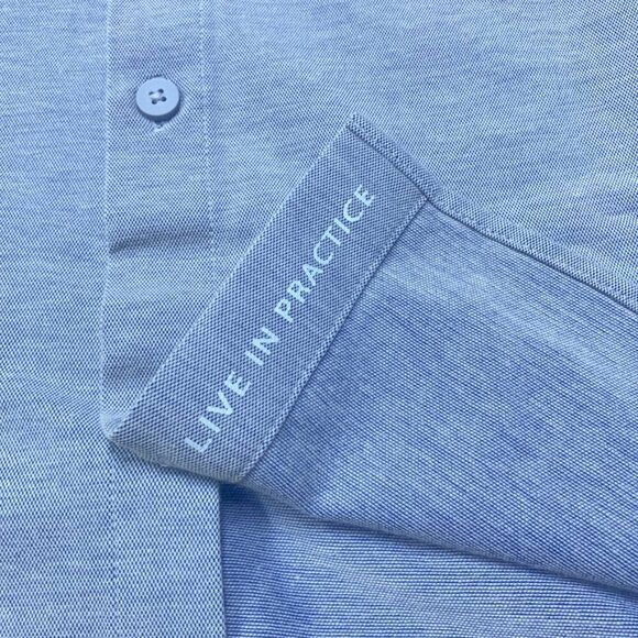 Lululemon Commission Long-Sleeve Shirt Pocket Men's S Blue Minimalist Comfy - Picture 3 of 6